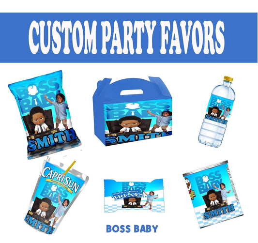 Boss baby party favor mockup