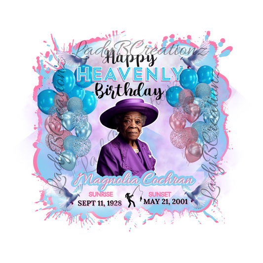 Editable Memorial birthday template