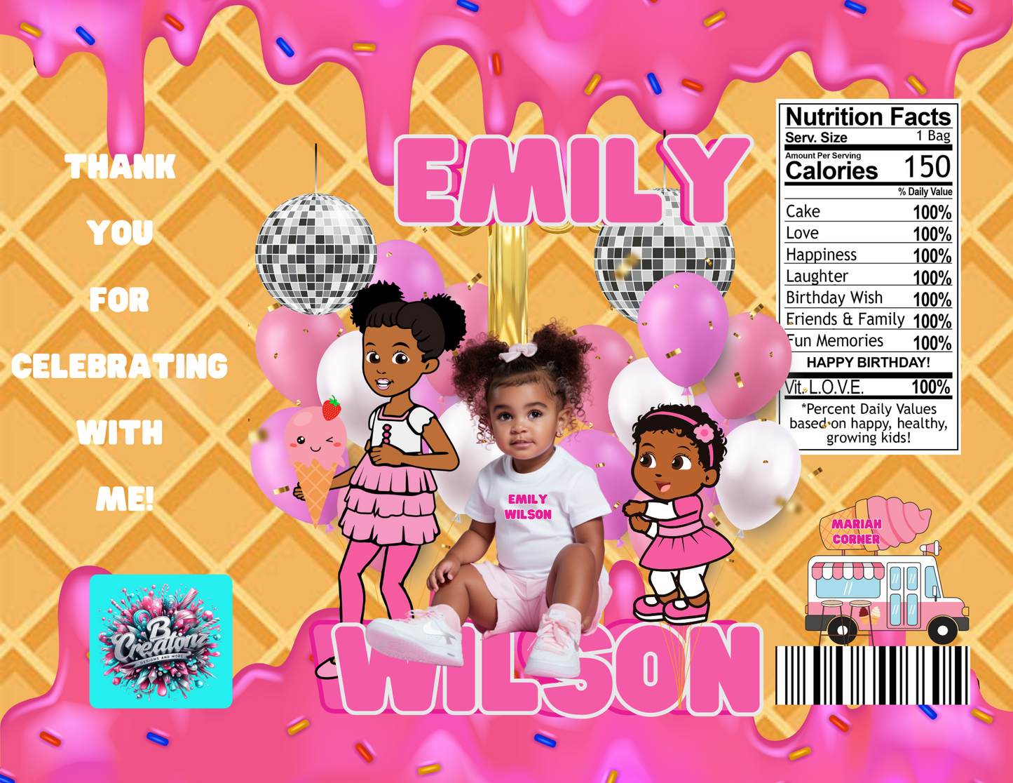 Gracie's Corner 11 editable party pack include the mock up